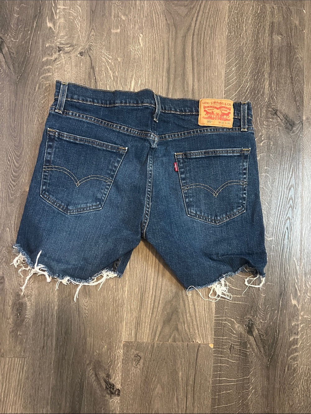 Levi's size 33 Men's  Cutoff Denim Shorts with Frayed Hem